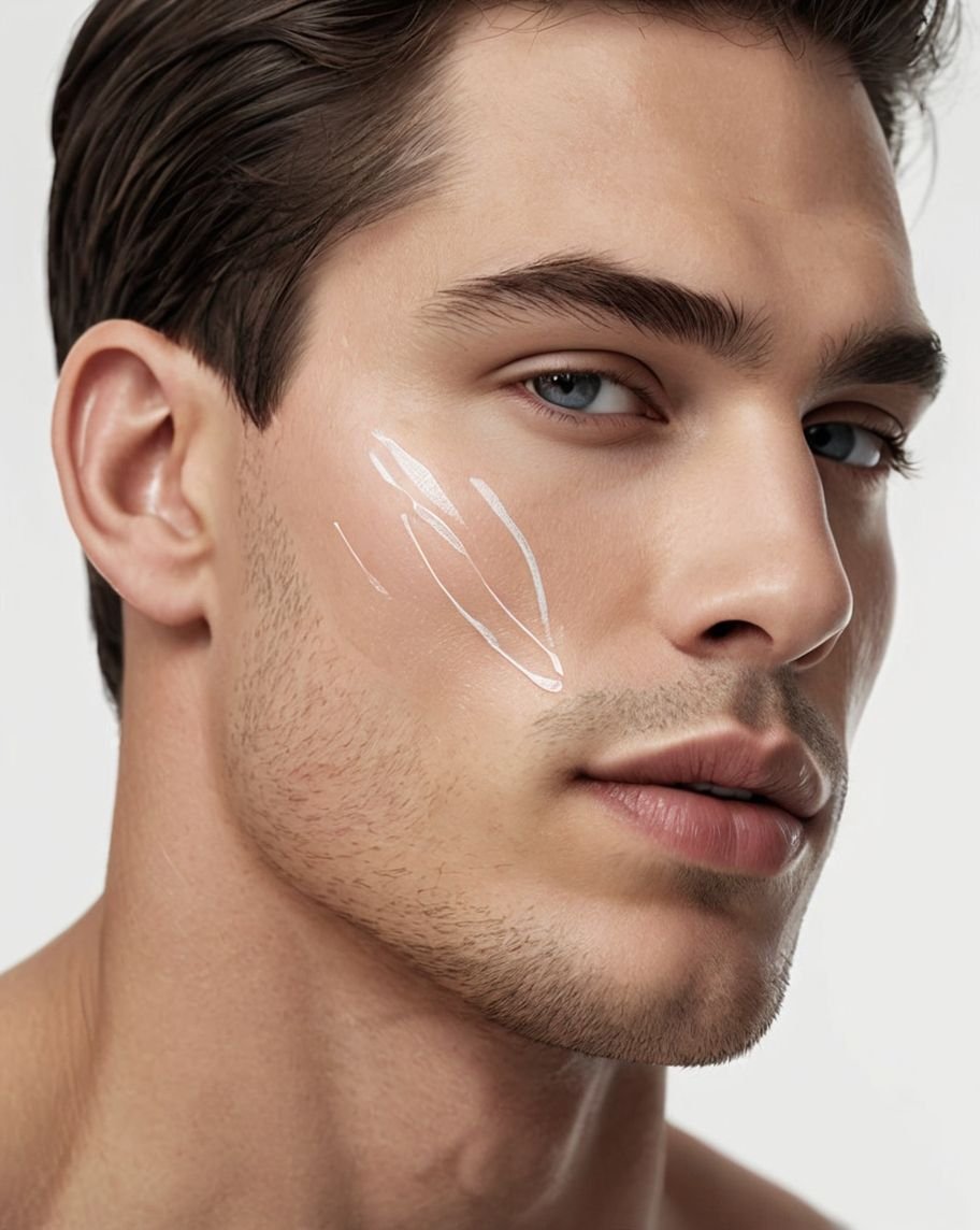 Men's anti-aging skincare and wrinkle reduction treatment