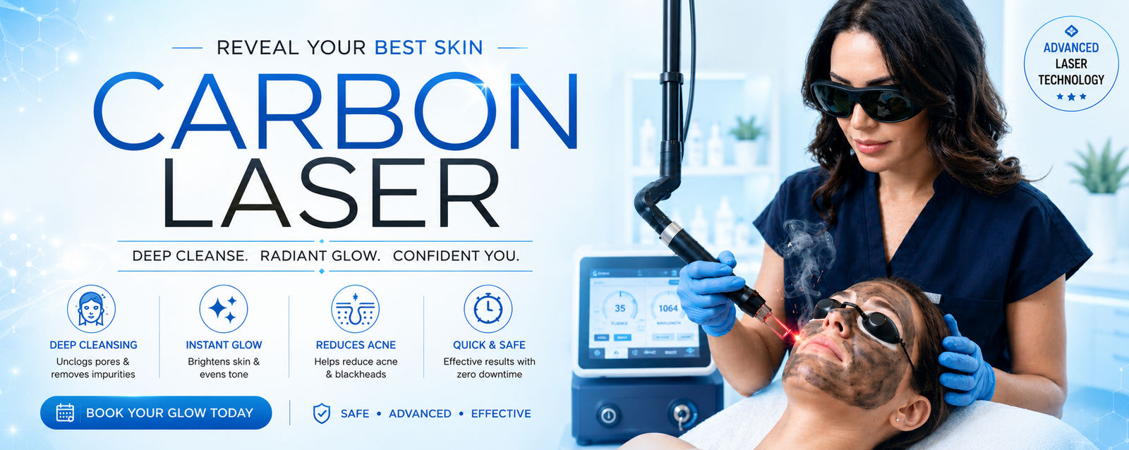 Advanced Carbon Laser Peel Skin Rejuvenation Treatment at DermaGlo Clinic