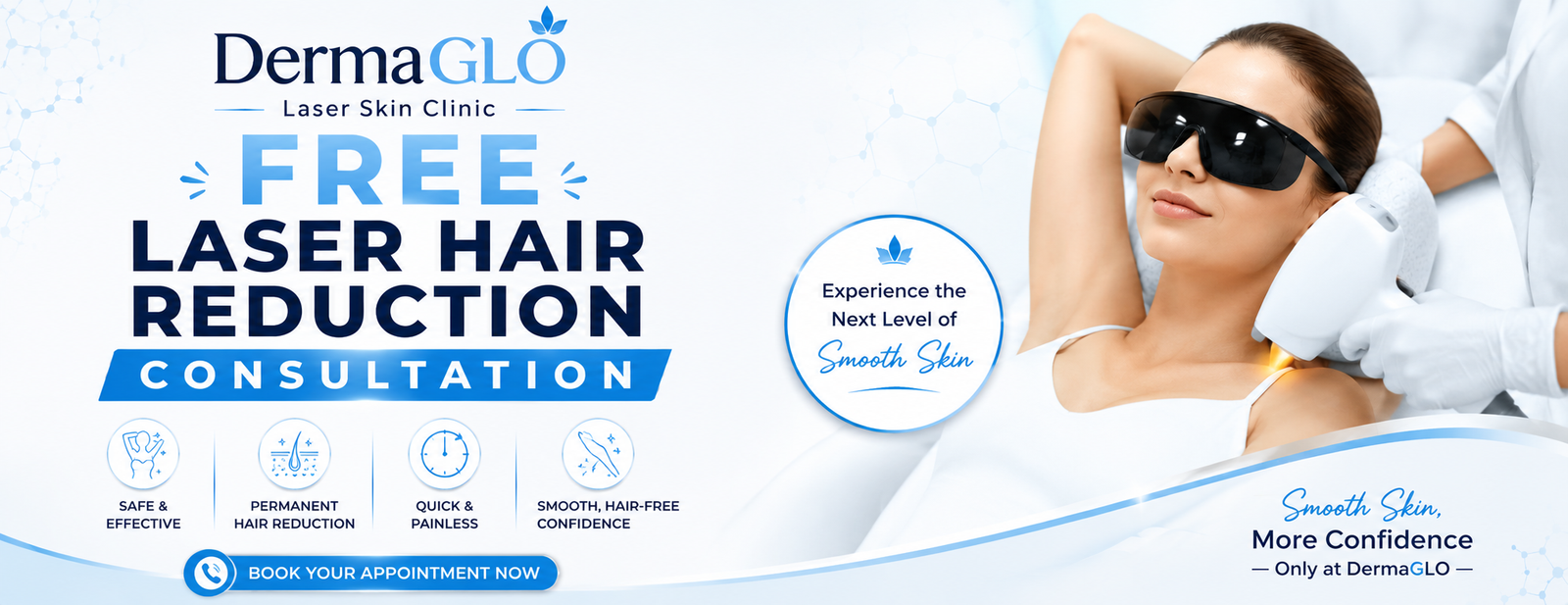 Free Laser Hair Treatments at DermaGLO